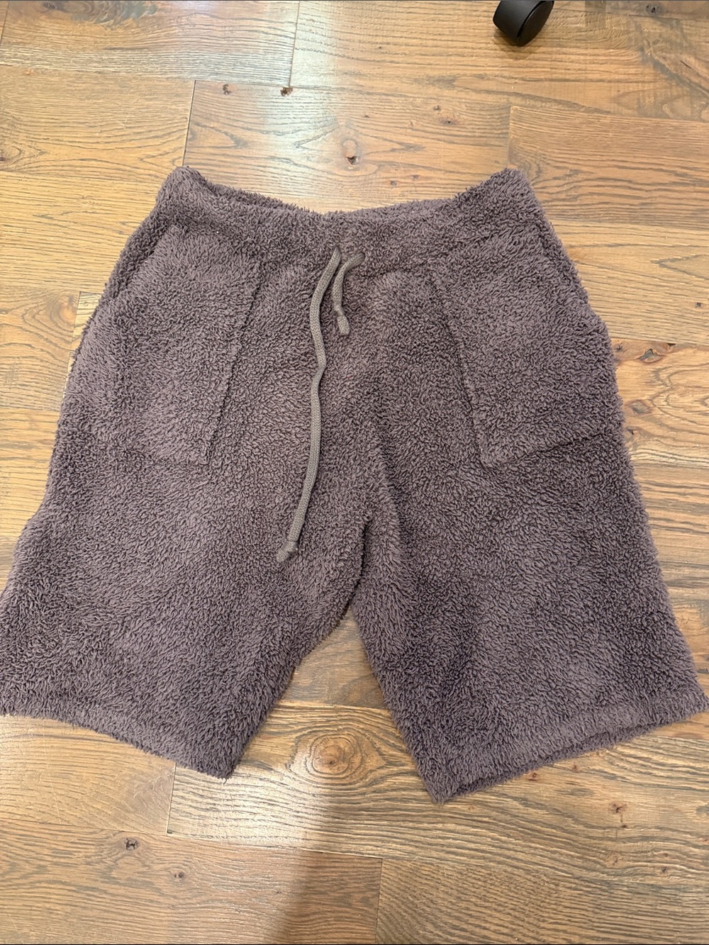 Barefoot Dreams Cozy Plush Turtleneck Shorts - Charcoal Brown